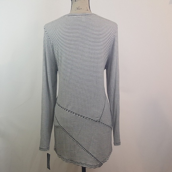 INC Striped Asymmetrical Hem Shirt Sz XL - Picture 3 of 5